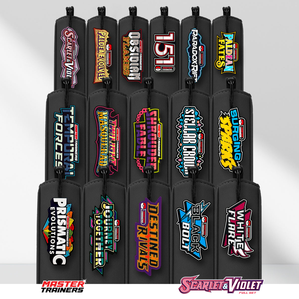 Full Set of Scarlet & Violet Binder Tags – Master Trainers